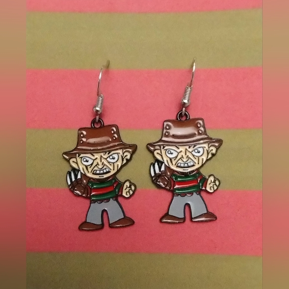 New Freddy Krueger Nightmare on Elm St. Earrings - Picture 2 of 4